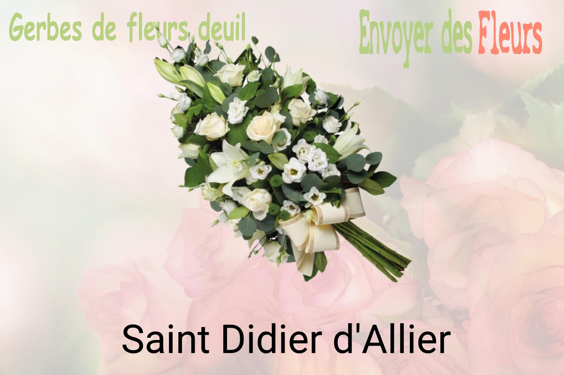 Gerbe de fleurs de deuil livrée à Saint-Didier-d'Allier